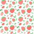 Seamless Red Strawberry Patterm